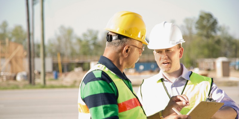 Utility worker workers at job site